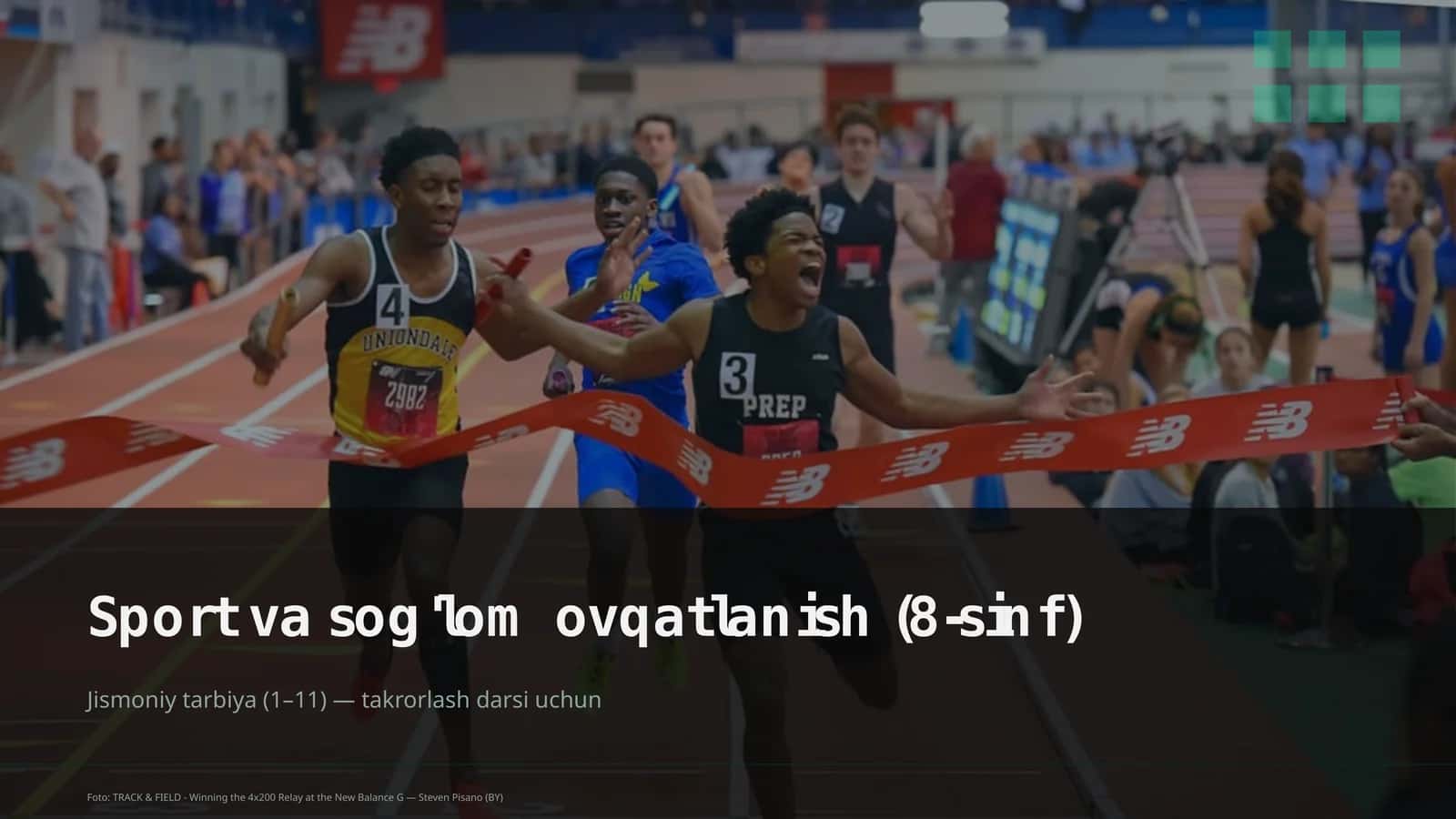 Sport va sog'lom ovqatlanish (8-sinf) 1