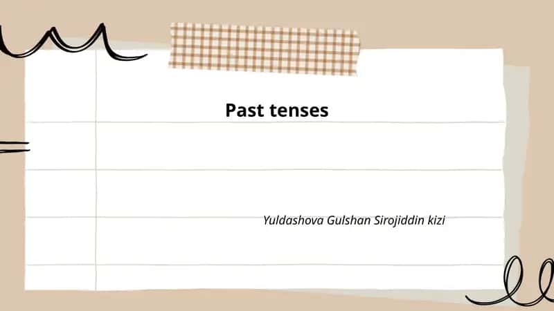 Past tenses 1
