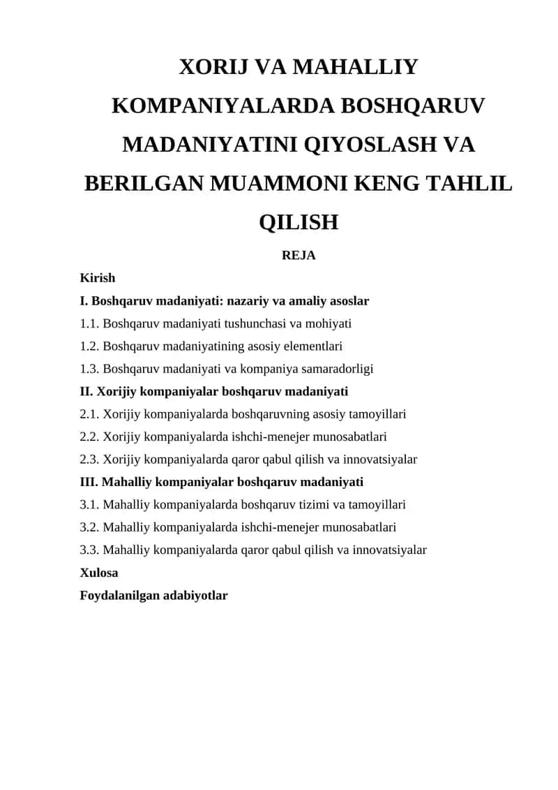 Boshqaruv madaniyati 1