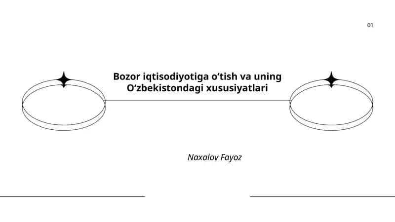 Bozor iqtisodiyotiga oʻtish va uning Oʻzbekistondagi xususiyatlari 1