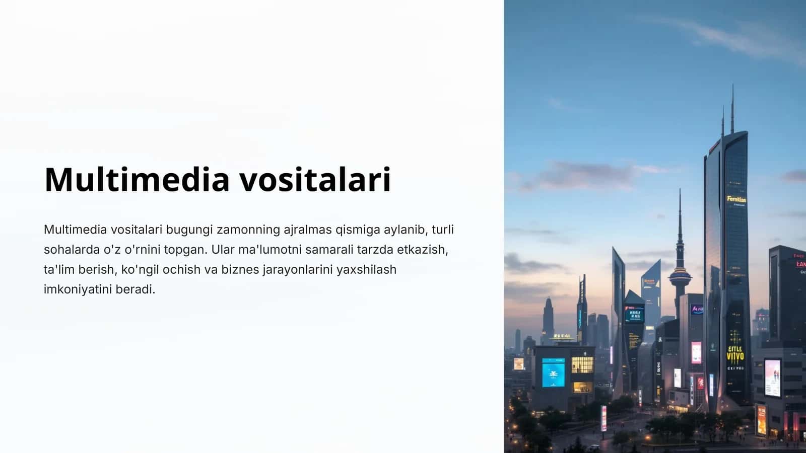 Multimedia vositalari 1