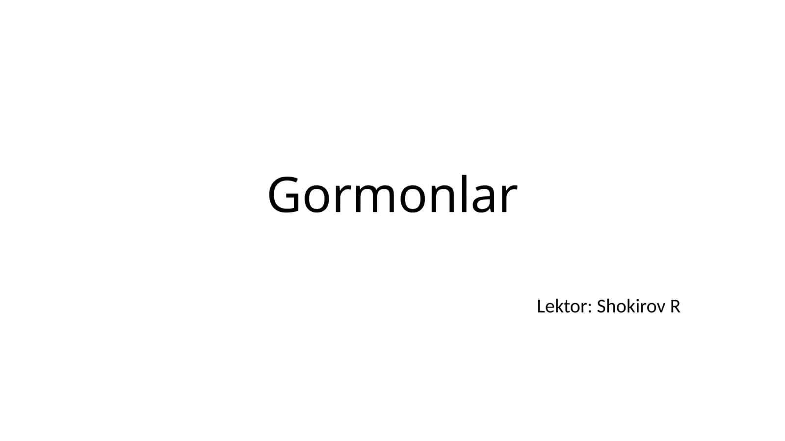 Gormonlar 1