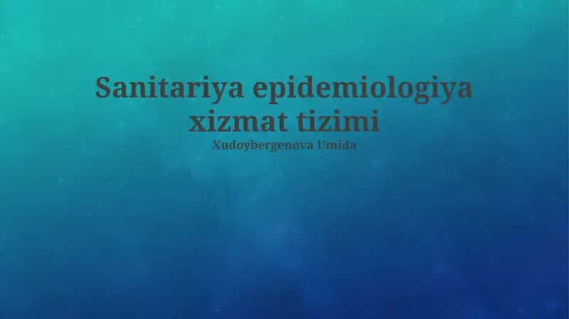 Sanitariya epidemiologiya xizmat tizimi 1