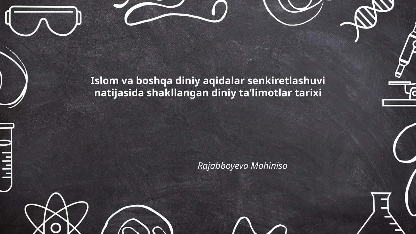 Islom va boshqa diniy aqidalar senkiretlashuvi natijasida shakllangan diniy taʼlimotlar tarixi 1
