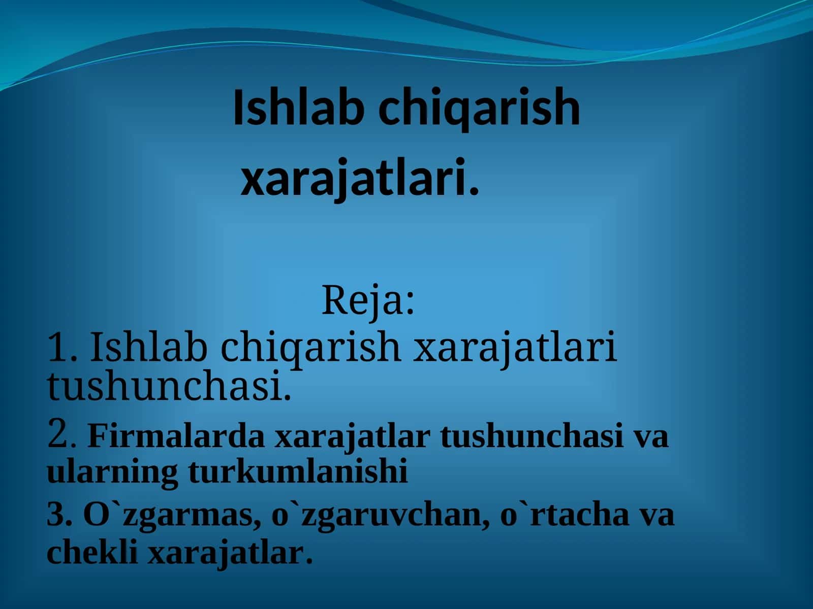 Ishlabchiqarishxarajatlari 1