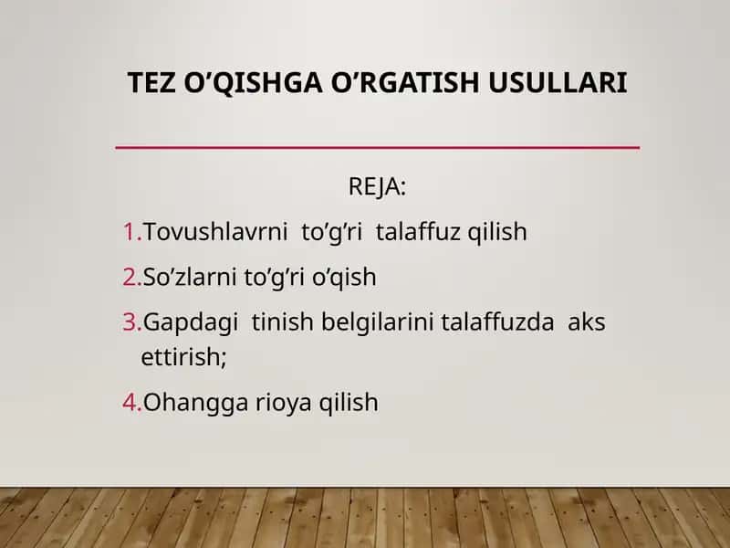 TEZ O’QISHGA O’RGATISH USULLARI 1