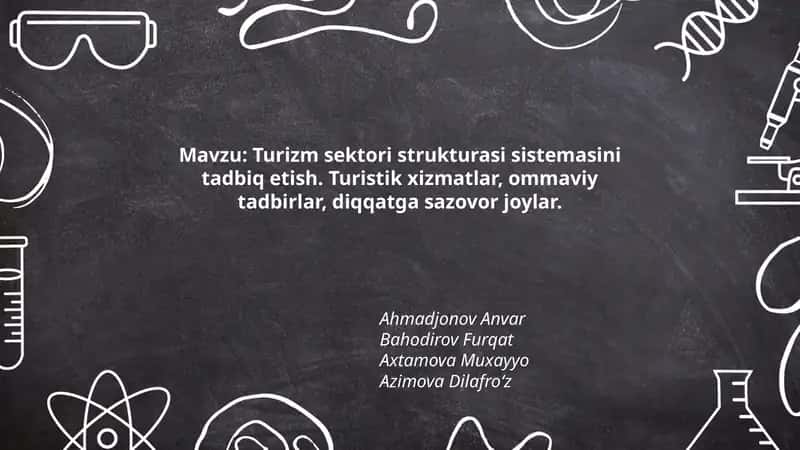Turizm sektori strukturasi sistemasini tadbiq etish 1