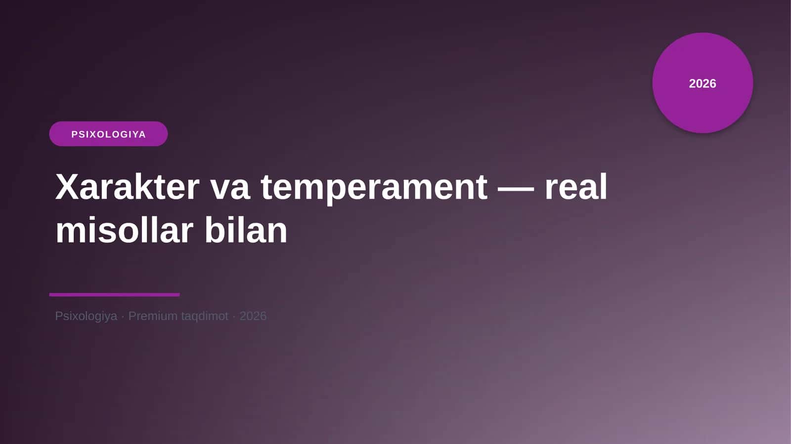 Xarakter va temperament — real misollar bilan 1
