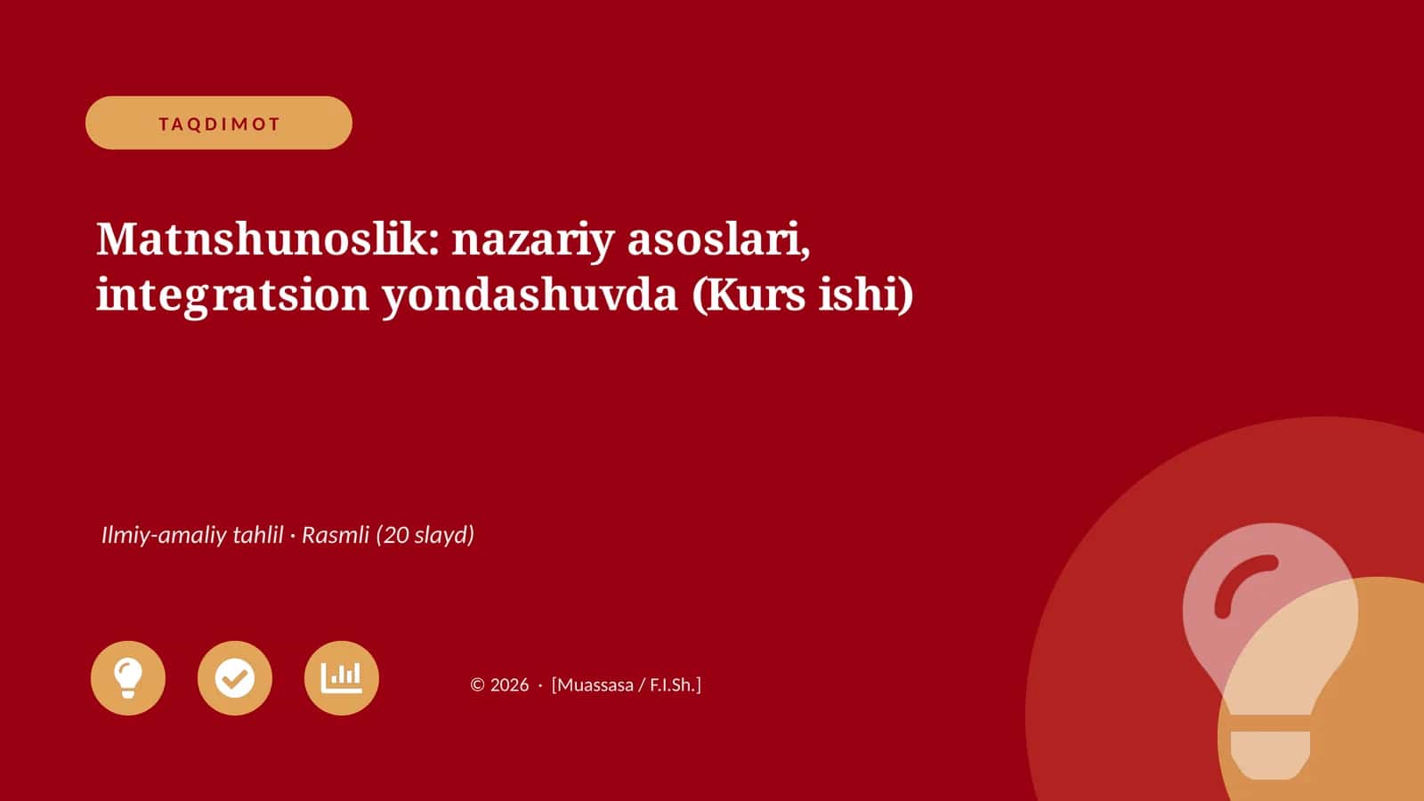 Matnshunoslik: nazariy asoslari, integratsion yondashuvda (Kurs ishi) 1