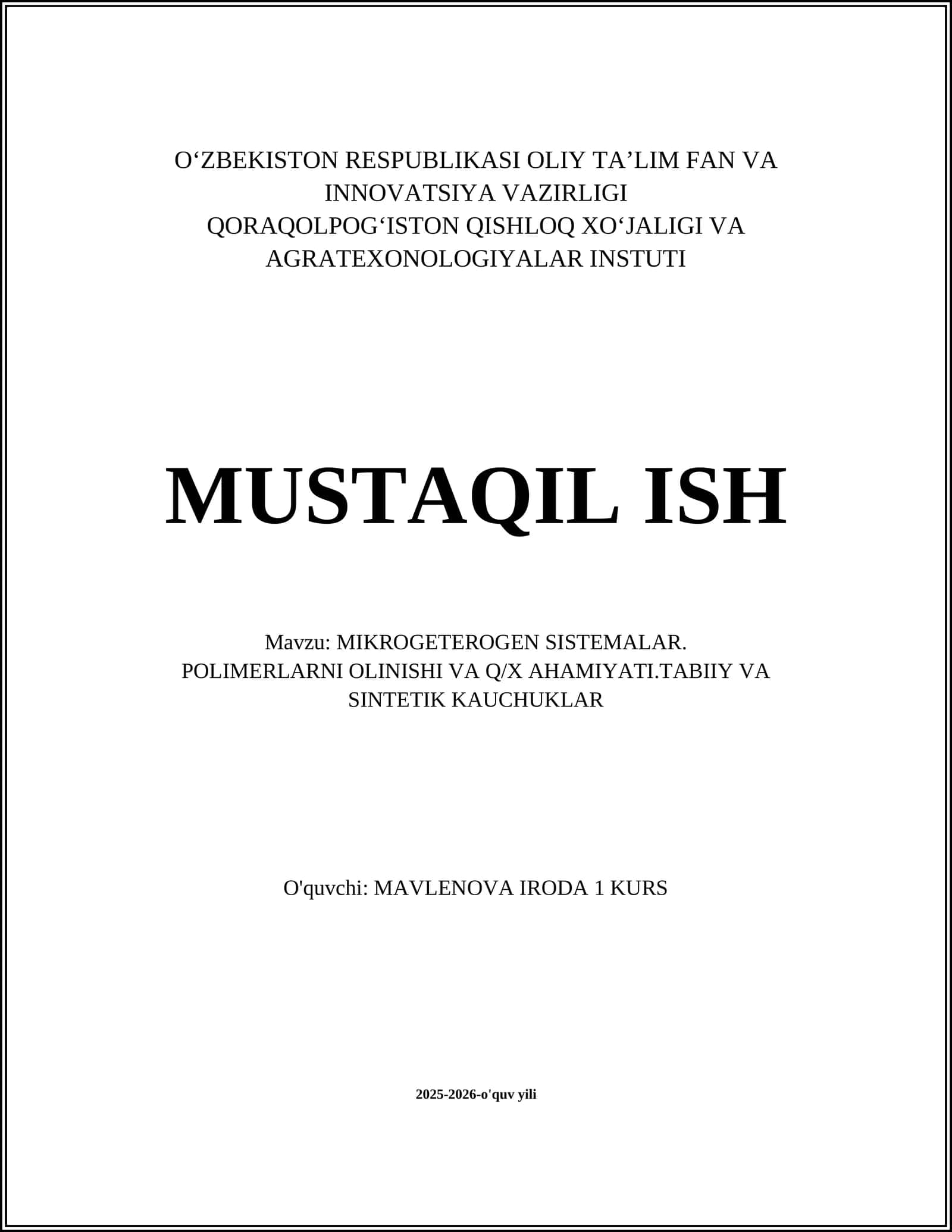 MIKROGETEROGEN SISTEMALAR 1