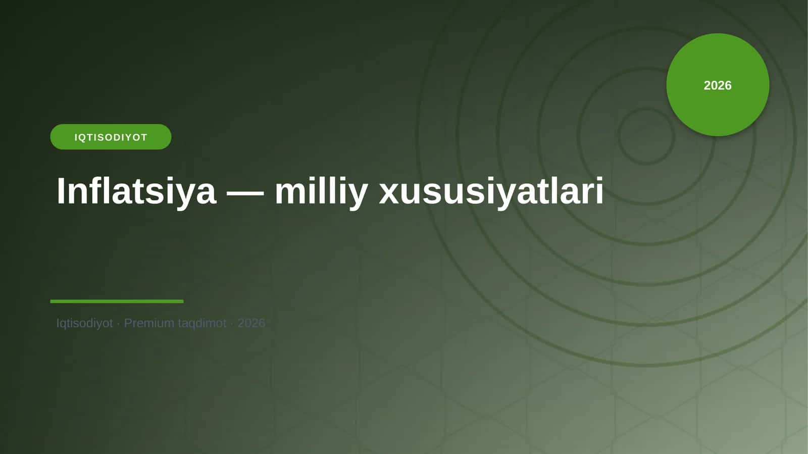 Inflatsiya — milliy xususiyatlari 1