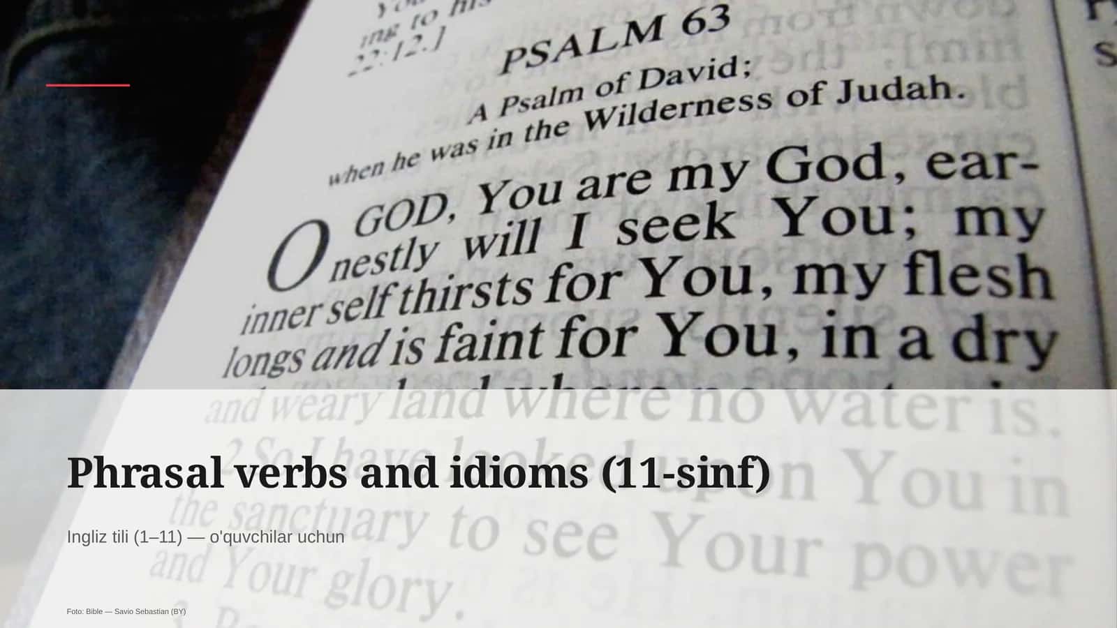 Phrasal verbs and idioms (11-sinf) 1