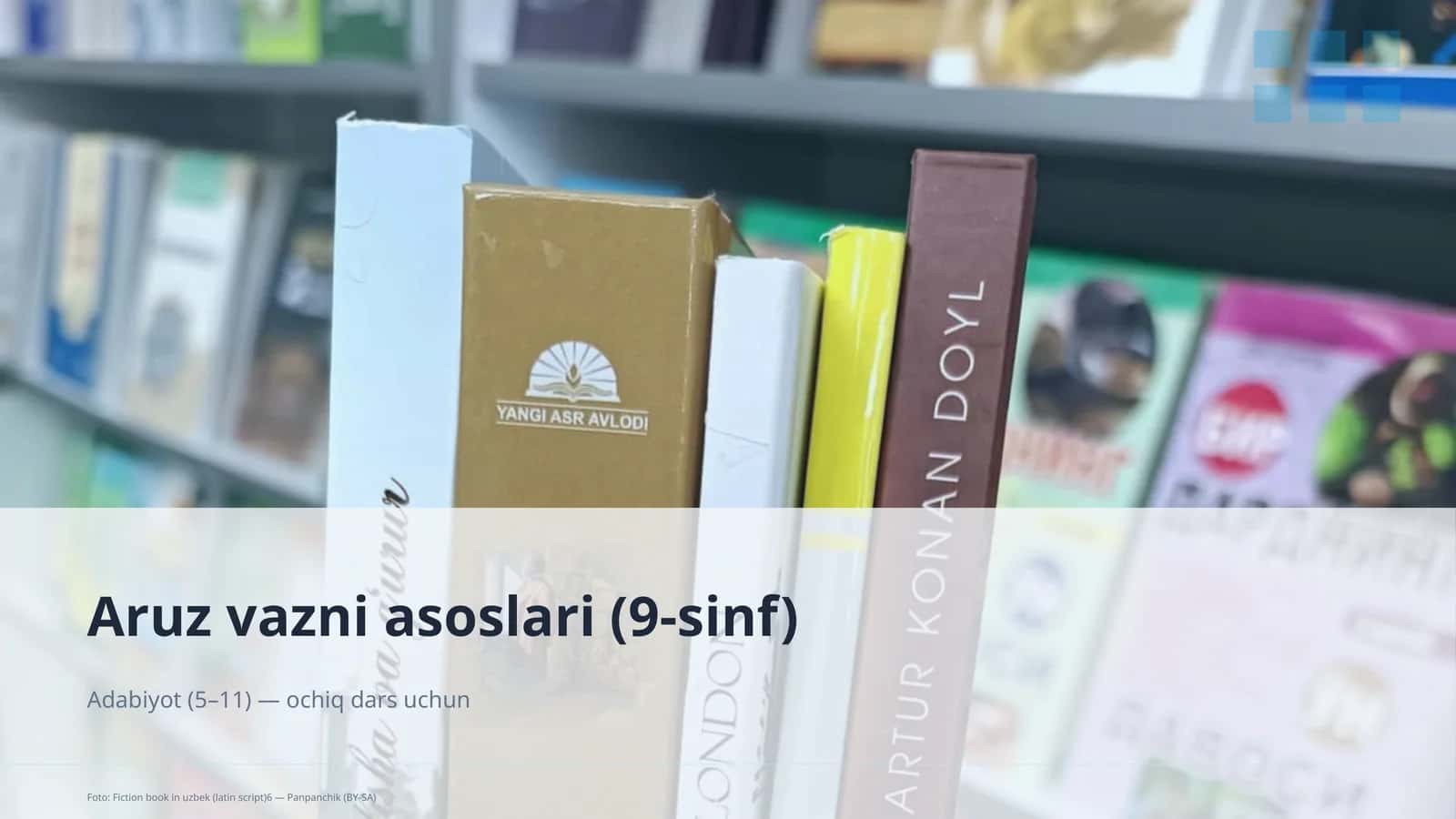 Aruz vazni asoslari (9-sinf) 1
