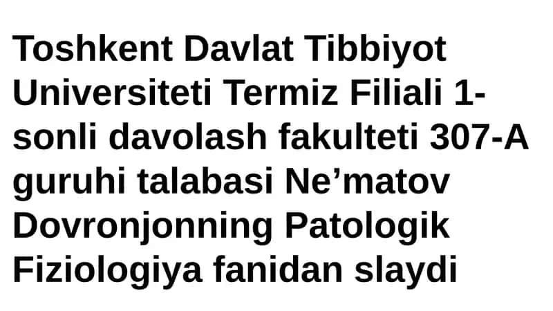 Pirogen moddalar termoregulyatsiya jarayonidagi ahamiyati 1