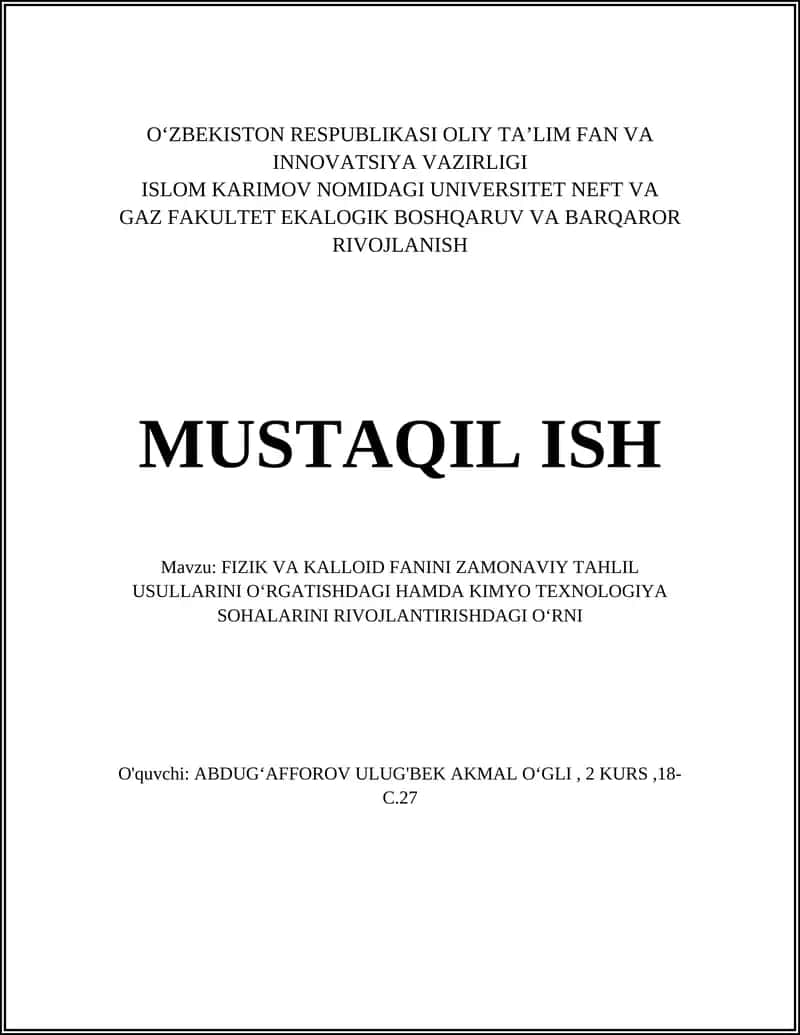 Zamonaviy spektroskopiya metodlari 1