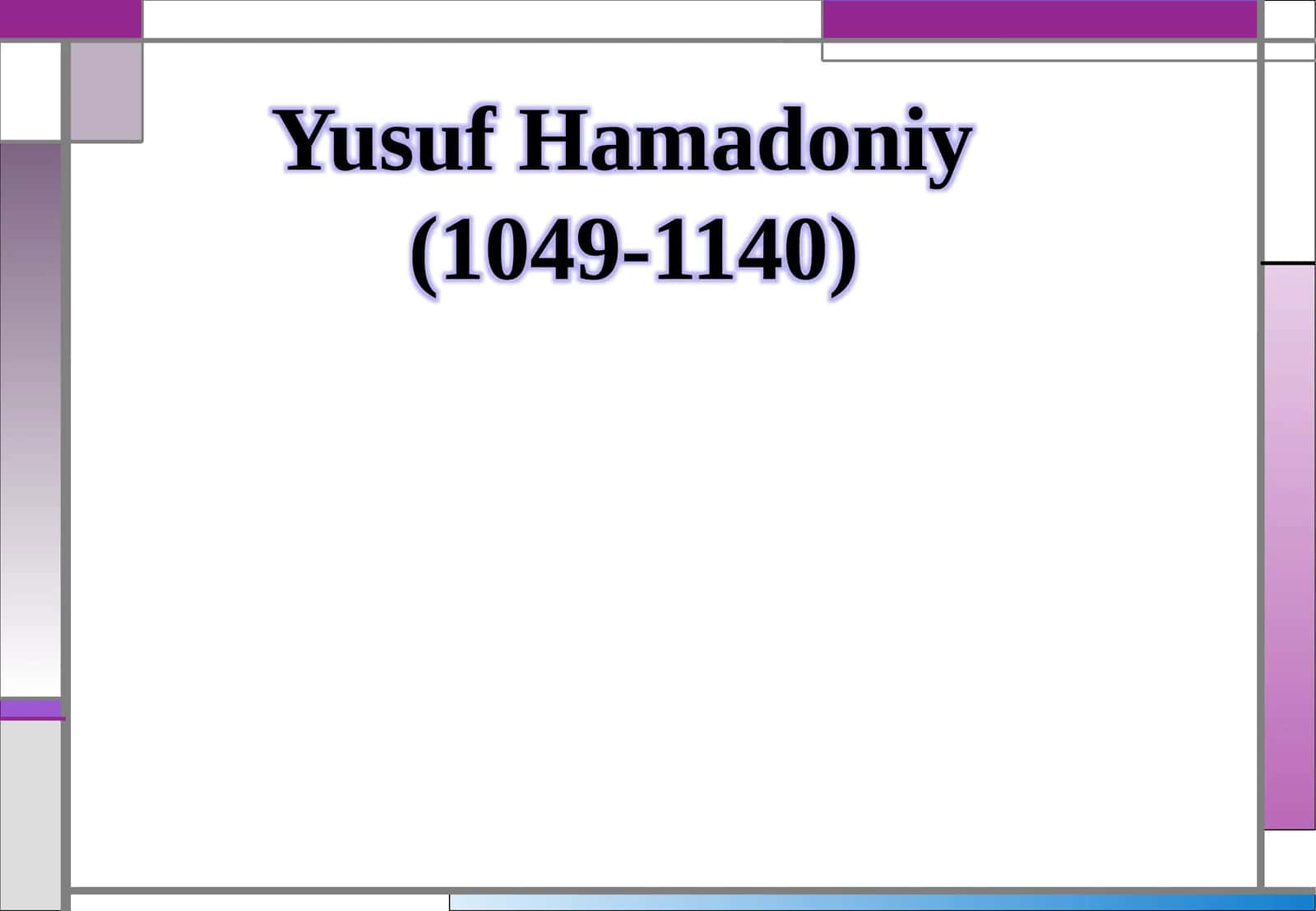 Yusuf Hamadoniy 1