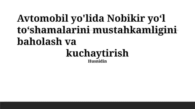 Poydevor Mustahkamlash 1