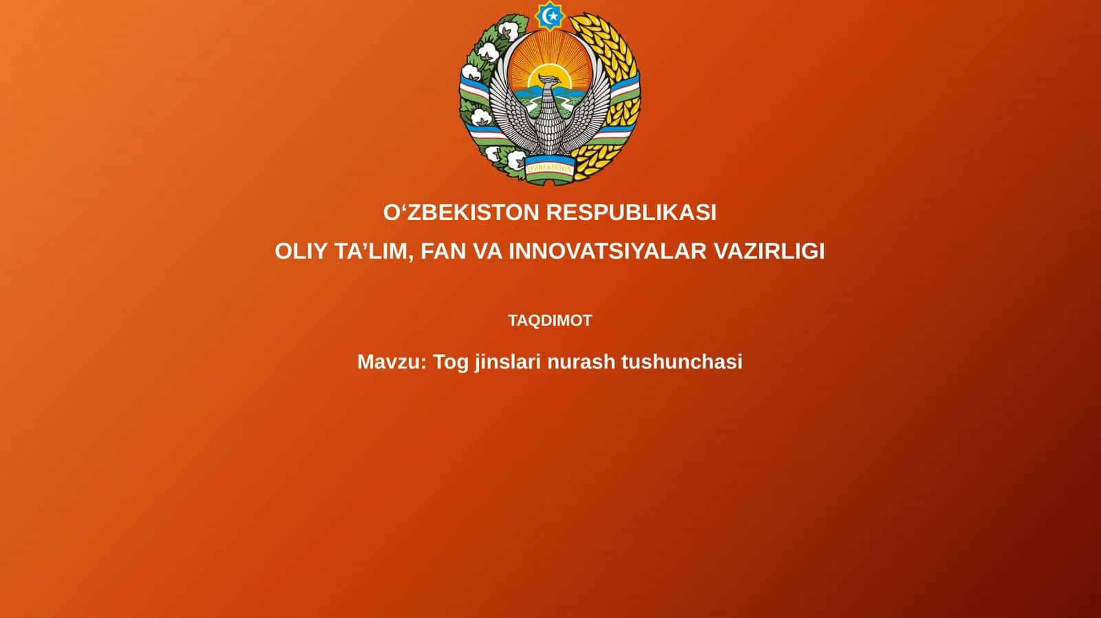 Togjinslarinurashtushunchasi 1