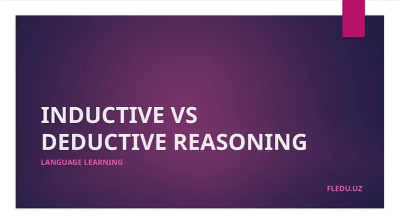 DEDUCTIVE REASONING 1