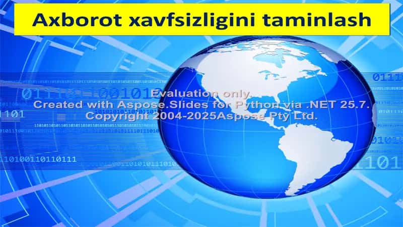 Axborot xavfsizligi slayd 1