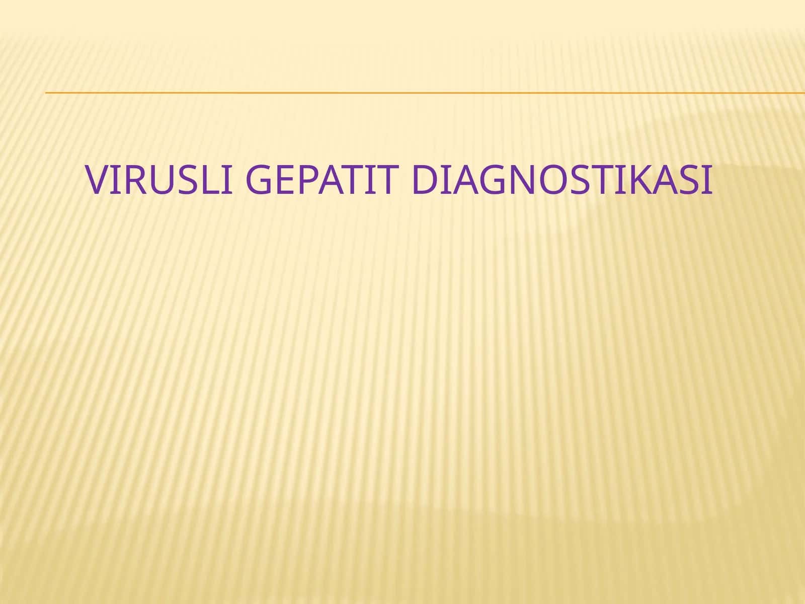 Virusli gepatit diagnostikasi 1