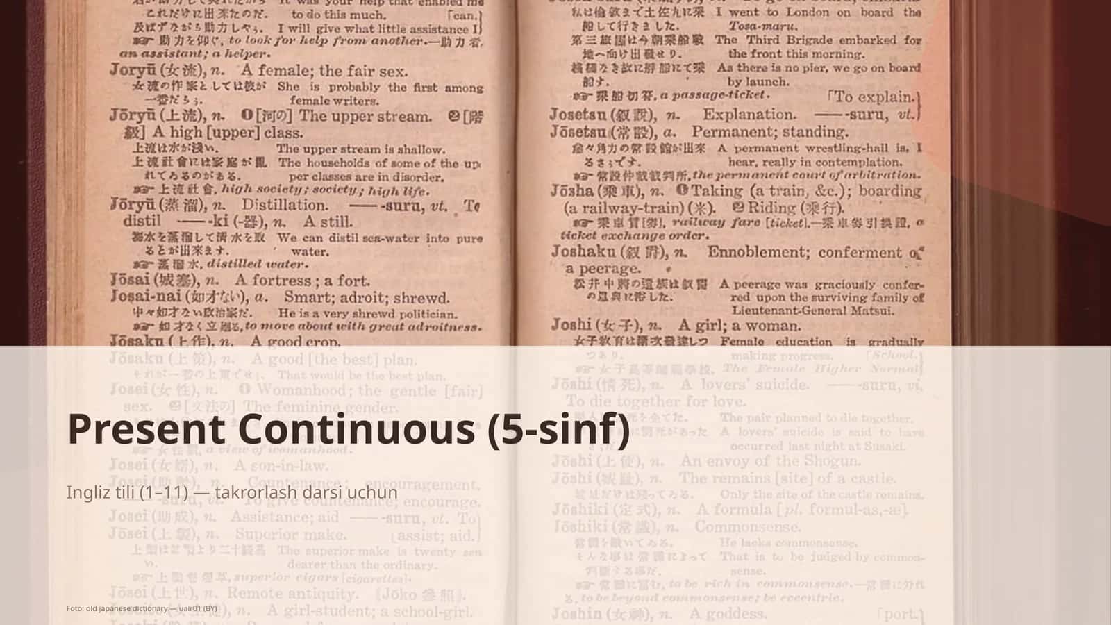 Present Continuous (5-sinf) 1