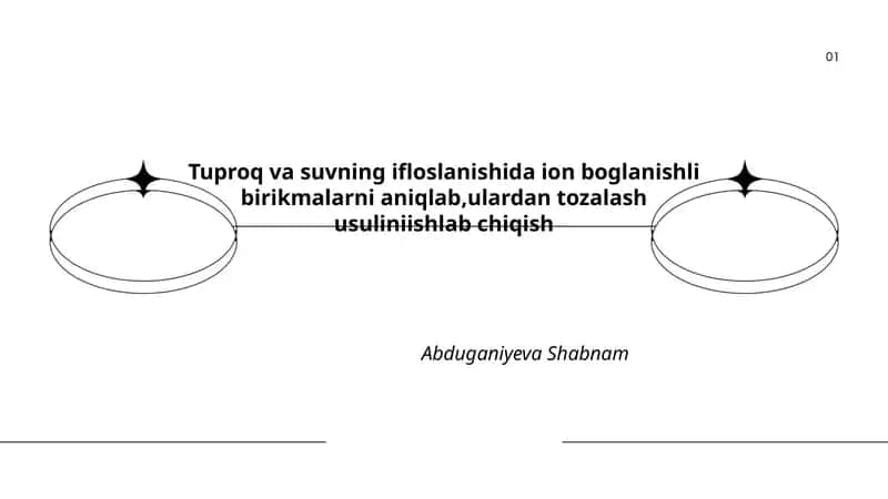 Tuproq va suvning ifloslanishida ion boglanishli birikmalarni aniqlash 1