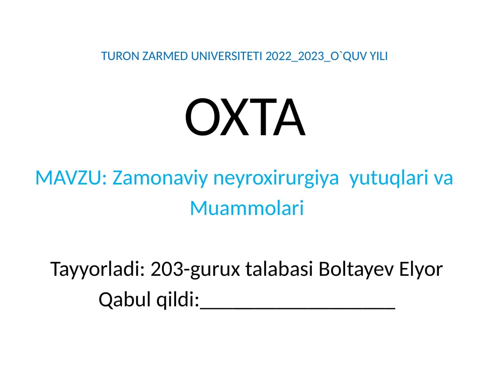 Zamonaviy neyroxirurgiya yutuqlari va muammolari 1