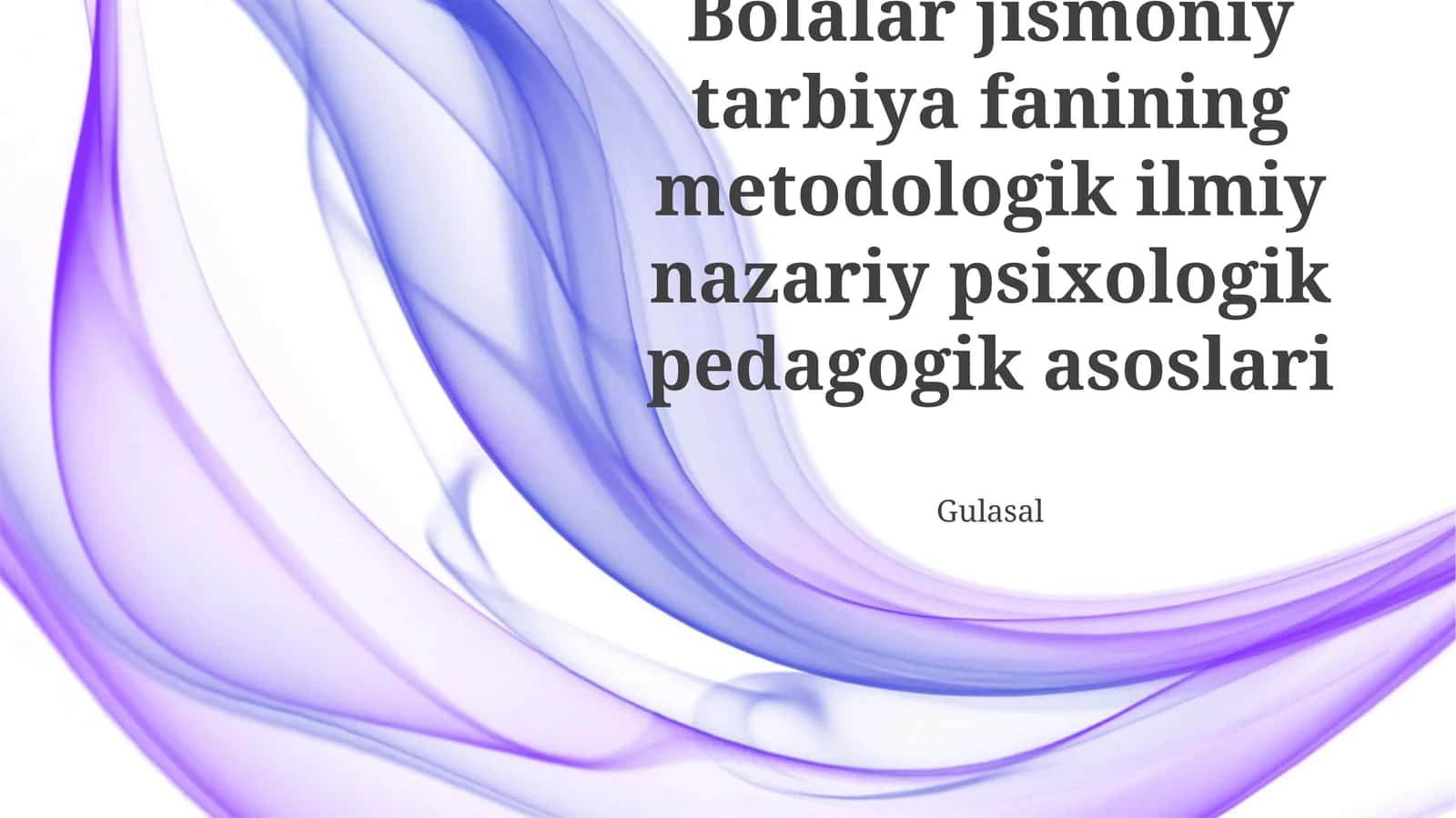 Bolalar jismoniy tarbiya fanining metodologik ilmiy nazariy psixologik pedagogik asoslari 1