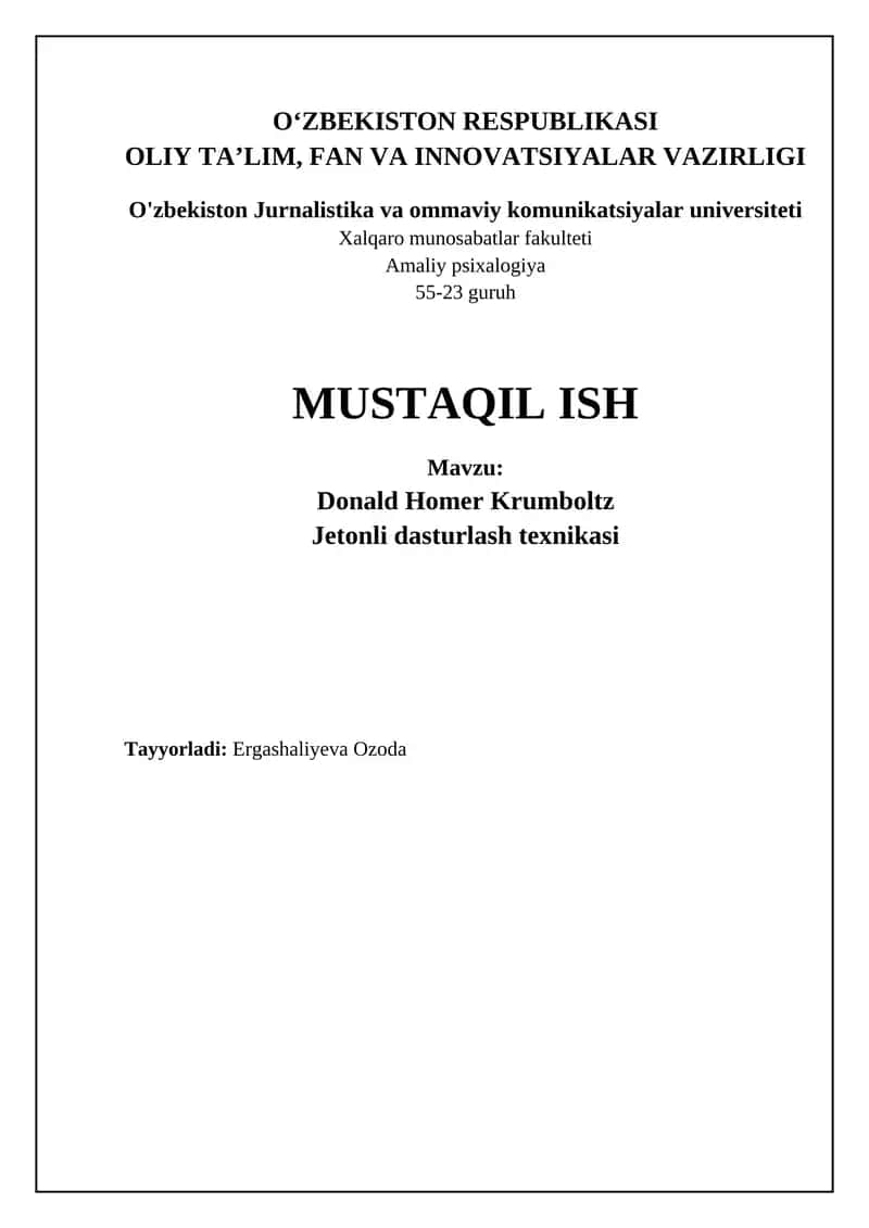 Token Iqtisodiyoti Dasturlash Texnikasi 1
