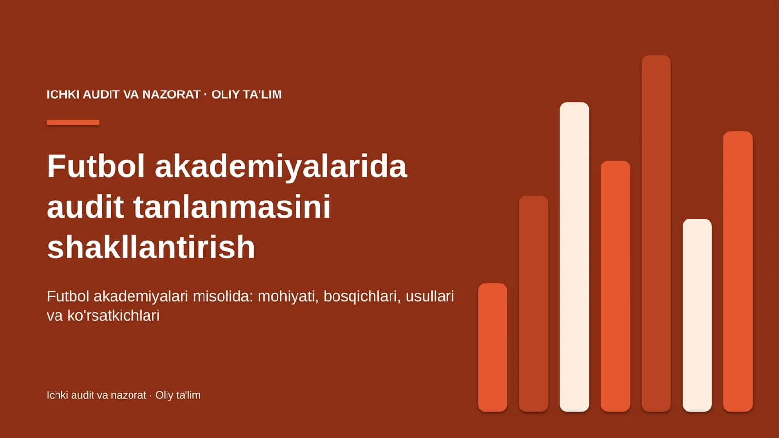 futbol akademiyalarida audit tanlanmasini shakllantirish 1997 1