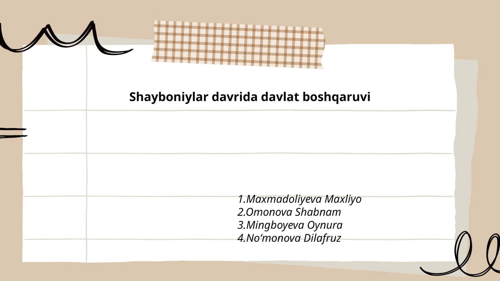 Shayboniylar davrida davlat boshqaruvi 1
