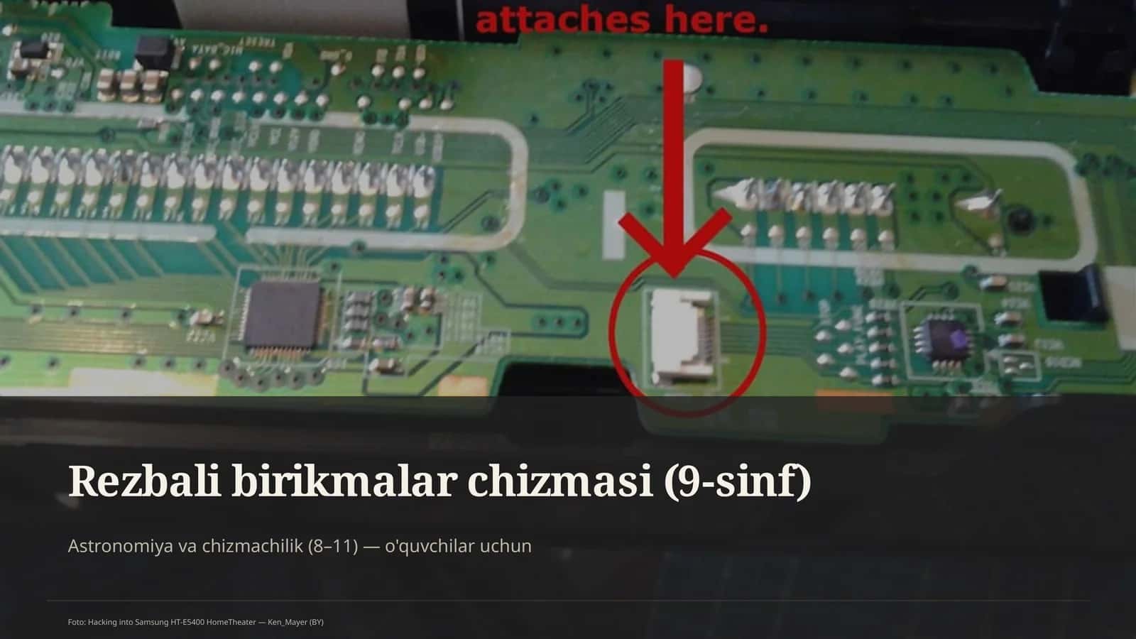 Rezbali birikmalar chizmasi (9-sinf) 1