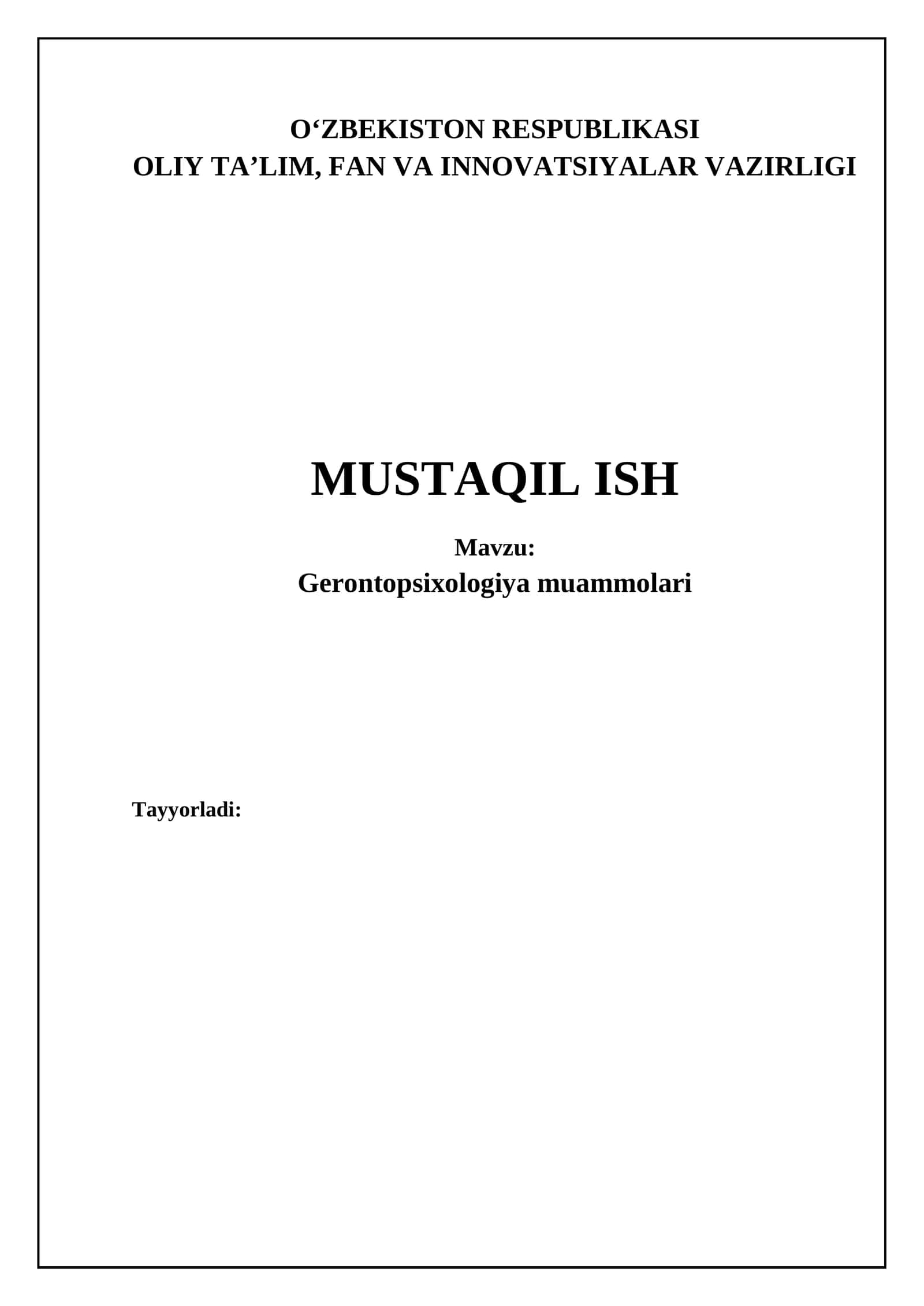 Gerontopsixologiya muammolari 1