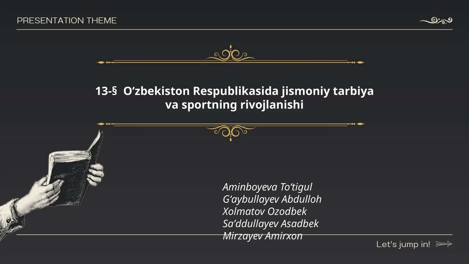 Oʻzbekiston Respublikasida jismoniy tarbiya va sportning rivojlanishi 1