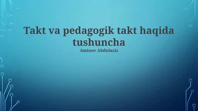 Pedagogik muloyimlik 1