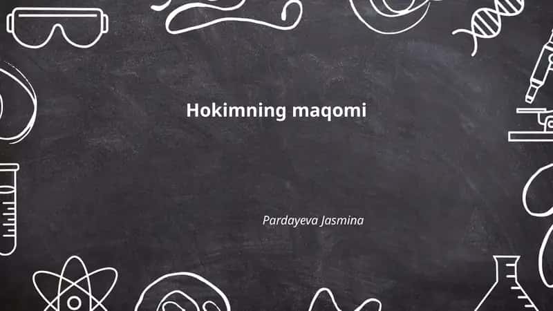 Hokimning maqomi 1