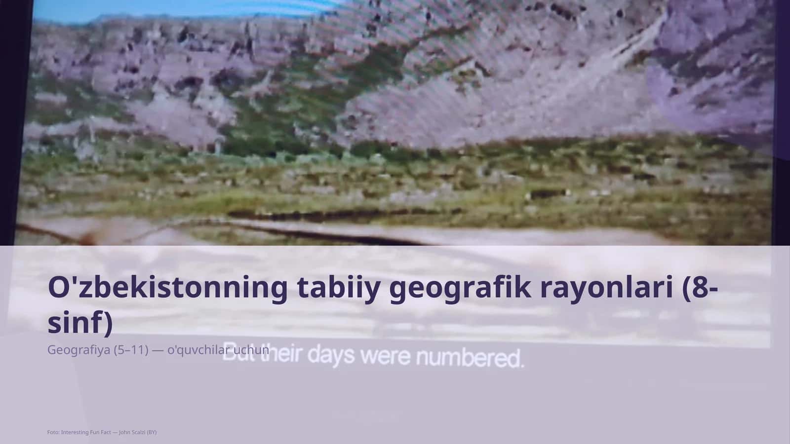 O'zbekistonning tabiiy geografik rayonlari (8-sinf) 1
