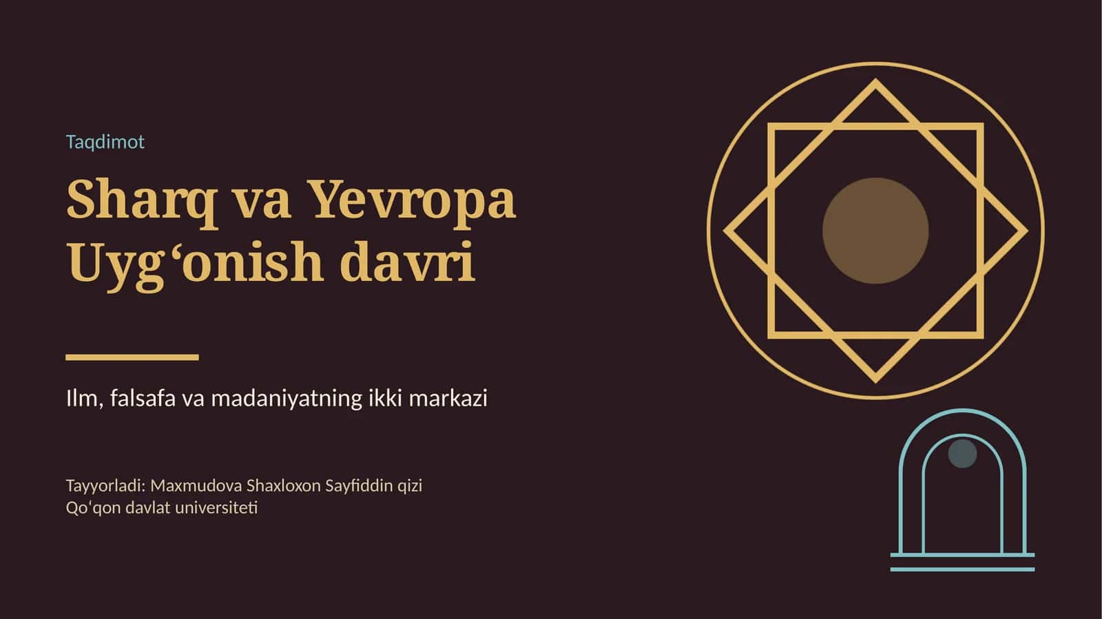 Sharq_va_Yevropa_Uygonish_davri 1