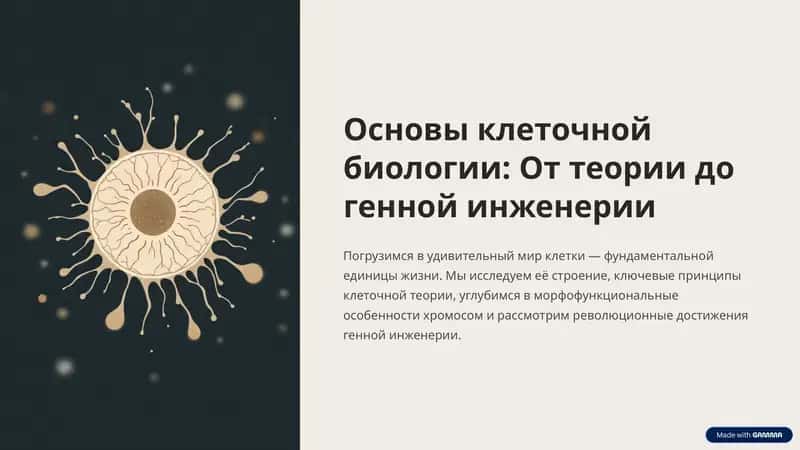 Основы клеточной биологии: От теории до генной инженерии 1