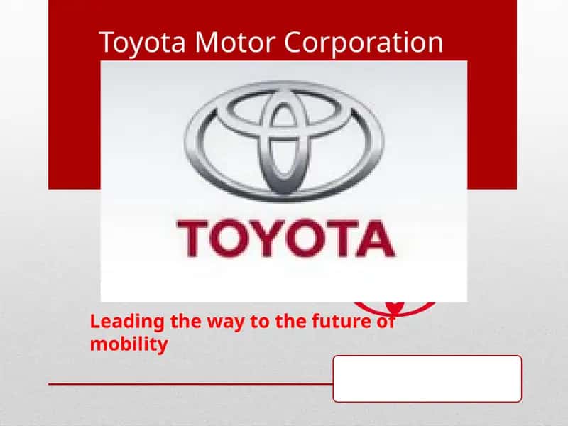 Toyota Motor Corporation 1