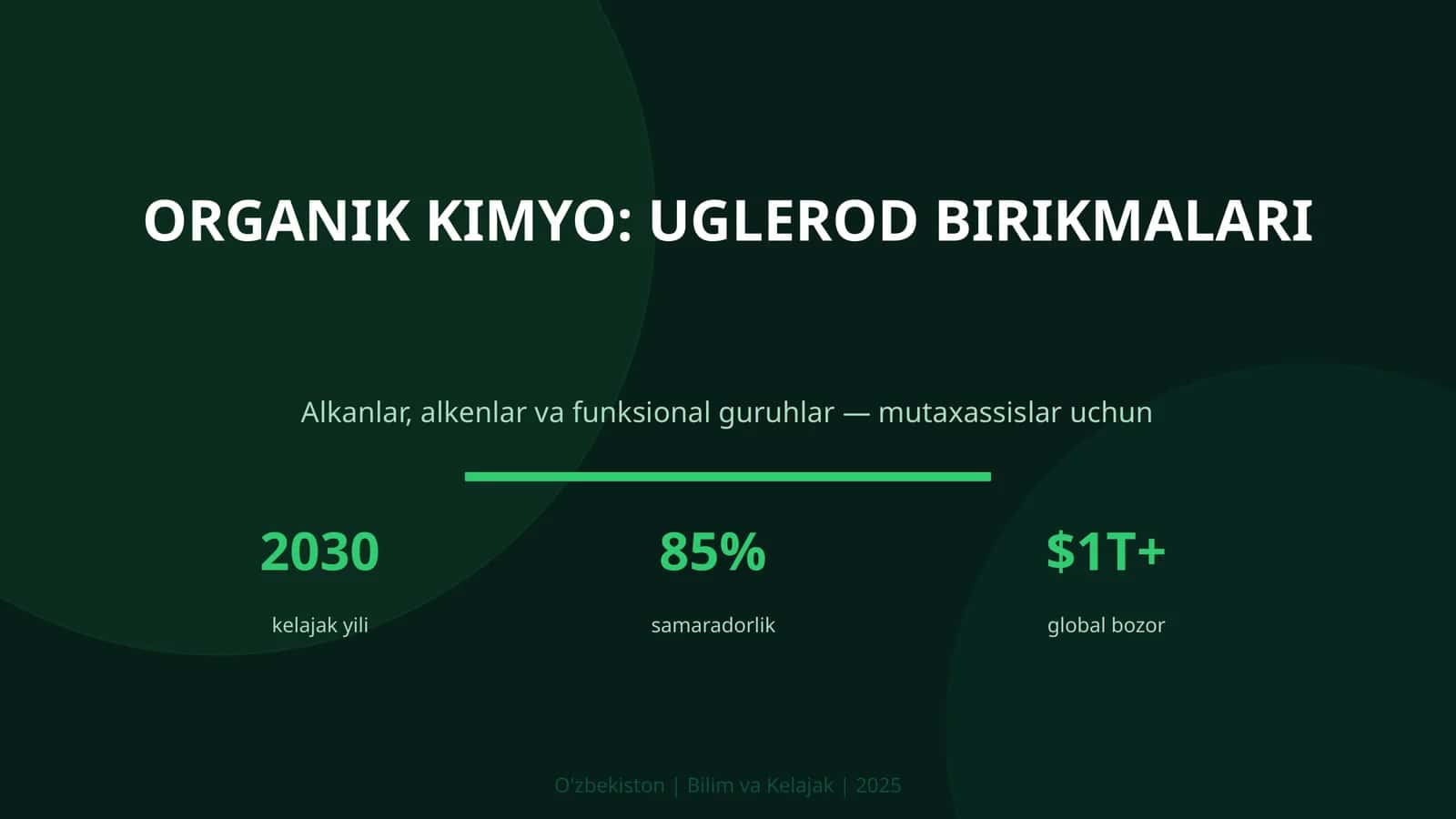 Organik Kimyo: Uglerod Birikmalari 1