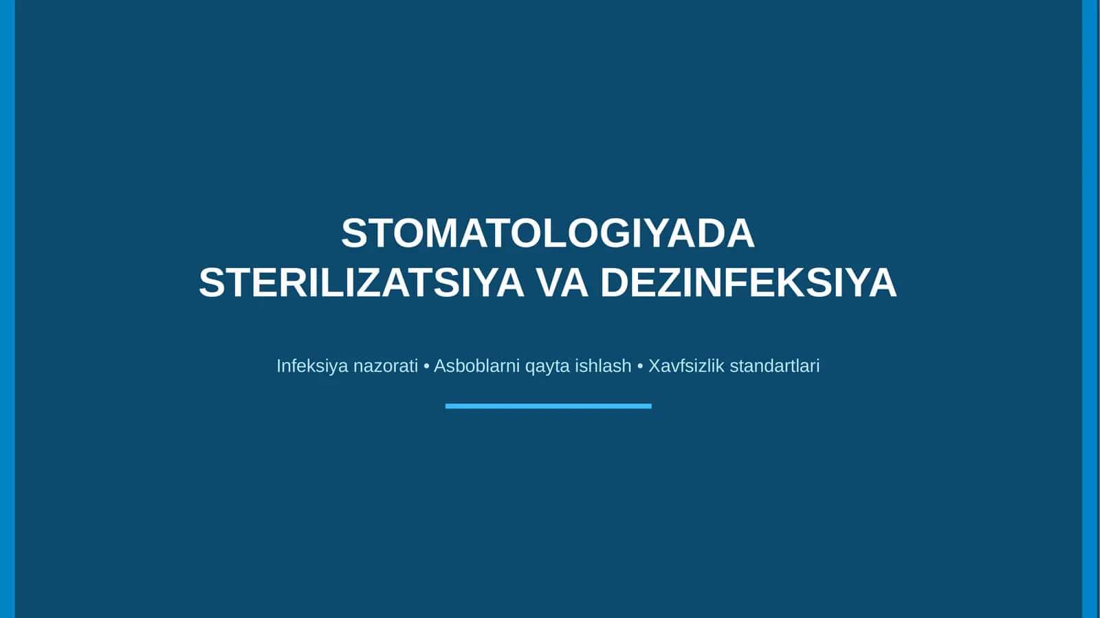 Stomatologiyada sterilizatsiya va dezinfeksiya 1