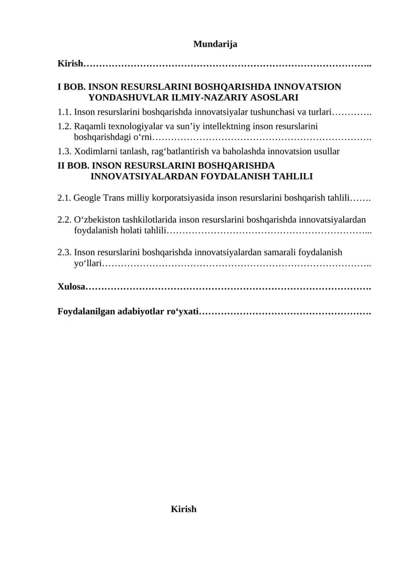 Inson Resurslarini Boshqarishda Innovatsion Yondashuvlar Ilmiy-Nazariy Asoslar 1