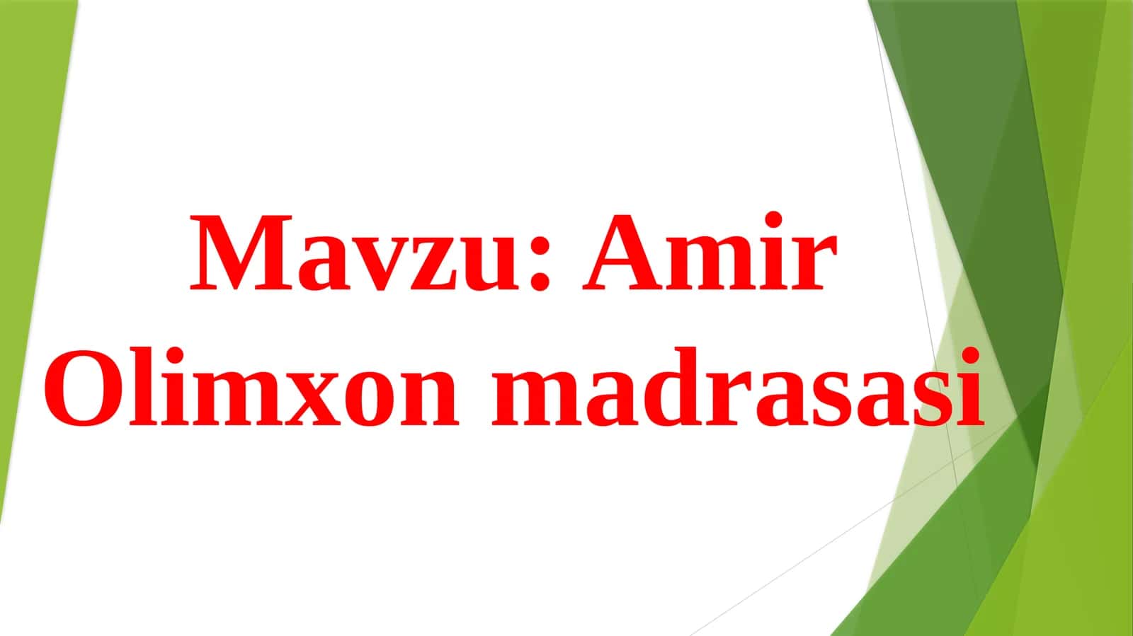 Amir Olimxon madrasasi 1