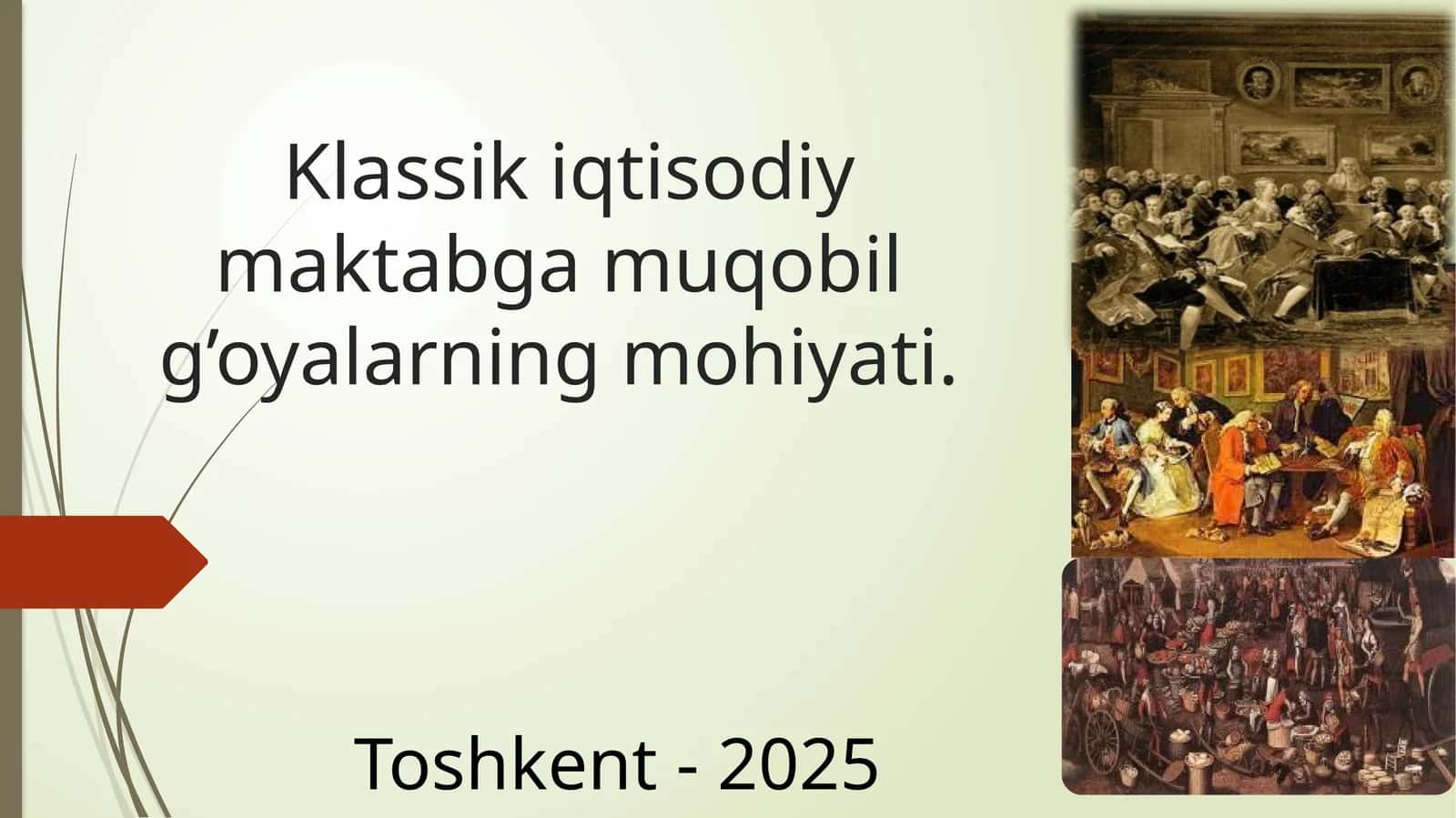 Klassik iqtisodiy maktabga muqobil g’oyalarning mohiyati 1