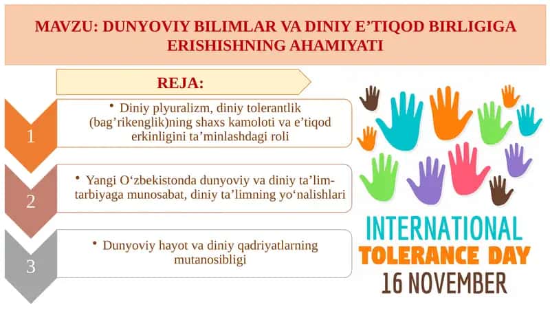 DUNYOVIY BILIMLAR VA DINIY E’TIQOD BIRLIGIGA ERISHISHNING AHAMIYATI 1