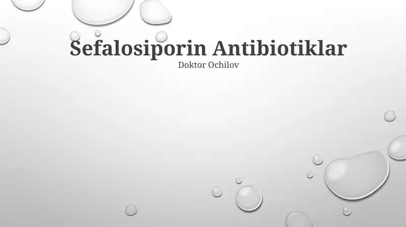Tsefalosiporin Antibiotiklar 1