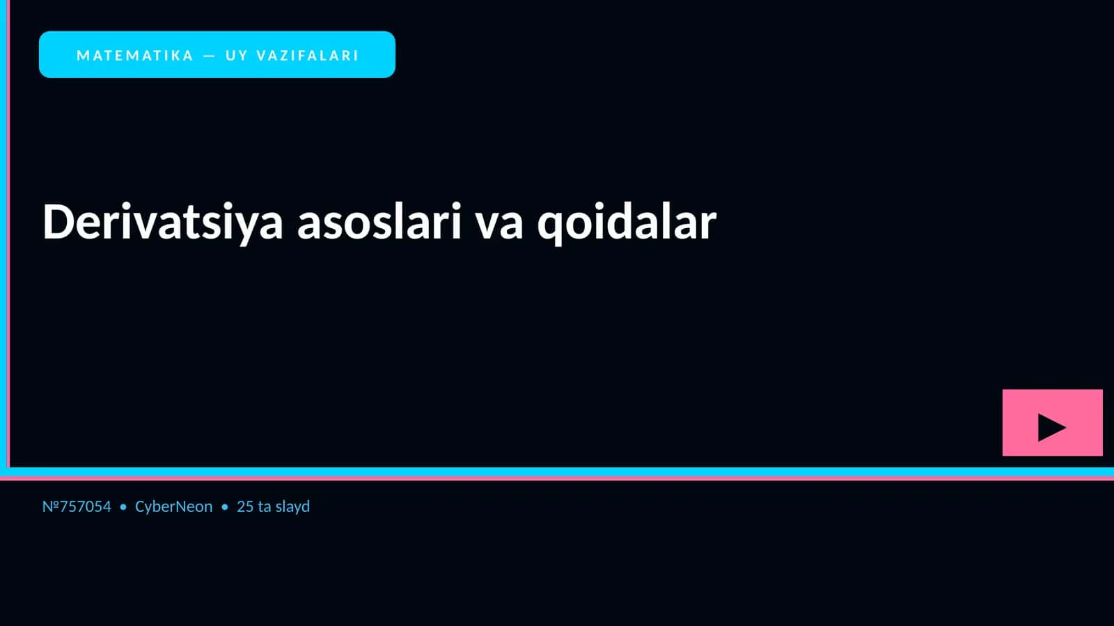 Matematika - Uy vazifalari 1