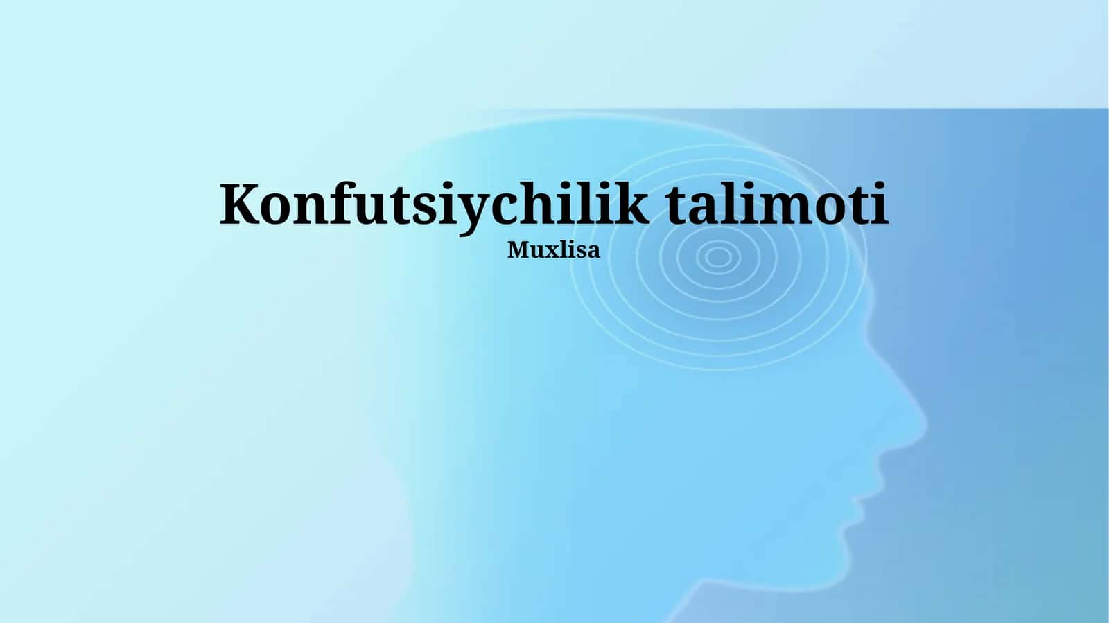 Konfutsiychilik talimoti 1